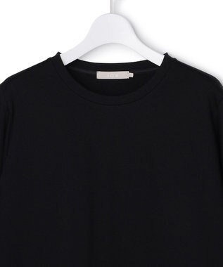 ICB L サテンラッセルコンビ カットソー ブラック系