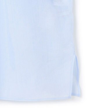 BEIGE， 【洗える】PAULINE / タックギャザーリネンボリュームブラウス Sax