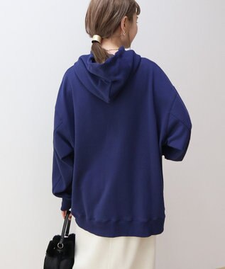 AMERICAN HOLIC フロッキーロゴプリント裏毛パーカー Navy