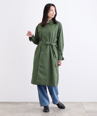 MOONBAT 【撥水】LIGNAGGIO ベルト付トレンチコート カーキー