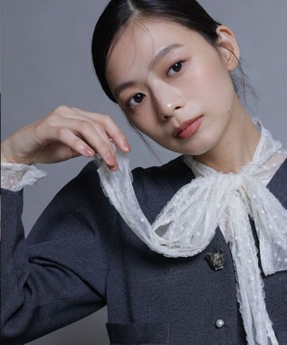 組曲 【前後着用可】チュールフリル ブラウス アイボリー系