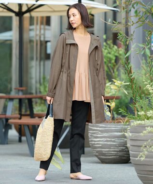 自由区 【XSサイズ～/洗える】シアー ライトコート ブラウン系