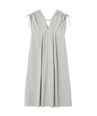 AMERICAN HOLIC 【マルチ機能】Vネックドロストショルダーワンピース Grayish Khaki