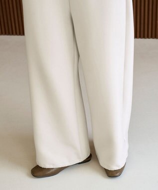 UNFILO L 【野呂佳代さん着用】BEAUTY FORM JERSEY イージーパンツ グレージュ