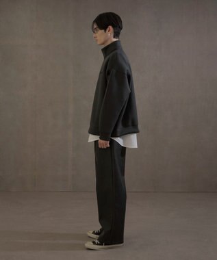 WEGO KEEPWARM　BIGハーフZIPプルオーバー ブラック中濃色