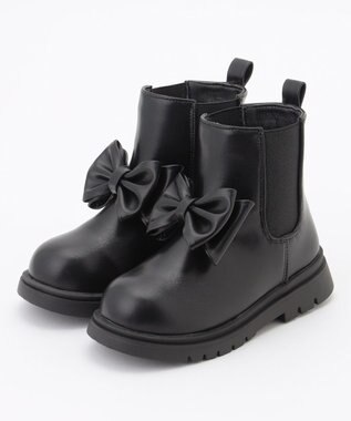 ANY KIDS リボンサイドゴアブーツ ブラック