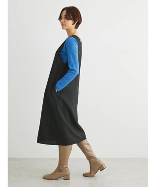 Green Parks ３ｗａｙで着られるツイード風ジャンスカ Black