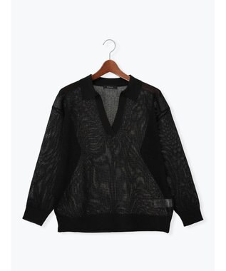 Te chichi メッシュスキッパーポロニット ブラック