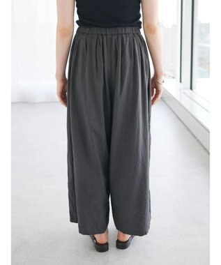 CRAFT STANDARD BOUTIQUE 【キナリノ別注】リネンレーヨンワイドパンツ Charcoal Gray