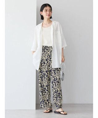 AMERICAN HOLIC 接触冷感＋ＵＶカットＷポケットＢＩＧシャツチュニック Off White