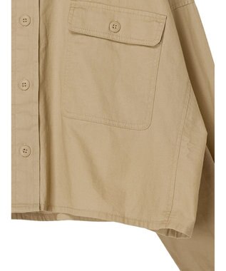 Green Parks ショート丈ワイドシャツ Beige