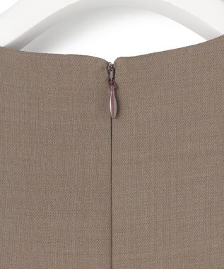 ICB 【UVカット・洗える】ウール2WAYストレッチ 長袖ワンピース モカ