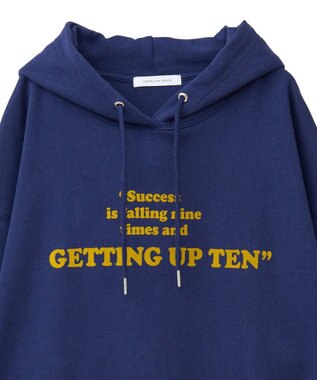 AMERICAN HOLIC フロッキーロゴプリント裏毛パーカー Navy