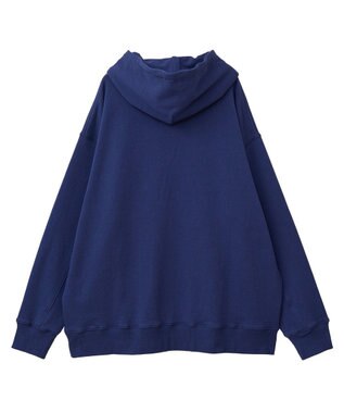 AMERICAN HOLIC フロッキーロゴプリント裏毛パーカー Navy