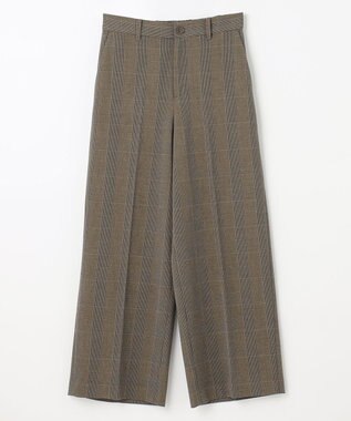 ANY 【ウエストゴム/ストレッチ/裏起毛】シークレットウォーム　ワイド ブラウングレンチェック