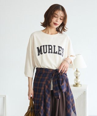 Green Parks ５分袖刺繍ロゴトレＴＥＥ Ivory