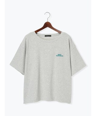Te chichi 胸刺繍&バックプリントBIGTシャツ グレー