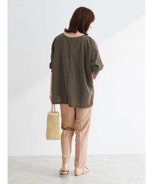 Green Parks ジョーゼットドルマンカットプルオーバー Khaki