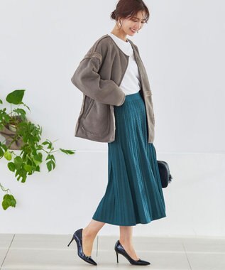 Tiaclasse 2wayリバーシブルボアショートブルゾン モカ