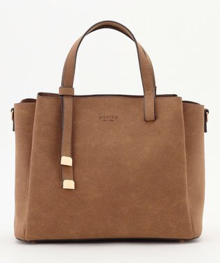 LA BAGAGERIE 【MONICA】ボウタイリボンハンドバッグ チョコ