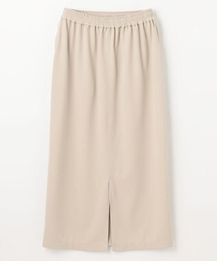 ANY L 【ウエストゴム】カットジョーゼットタイトスカート サンドベージュ