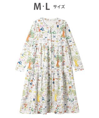 tsumori chisato SLEEP ツモリチサト ルームウエア ワンピース 長袖 綿100%(本体) ロング丈(ふくらはぎ付近) UNX533 /ワコール