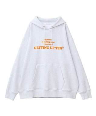AMERICAN HOLIC フロッキーロゴプリント裏毛パーカー Gray Mixture
