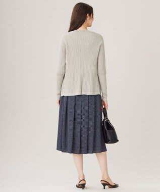 自由区 【カタログ掲載・アンサンブル対応・洗える】グリッターリブ カーディガン サンド