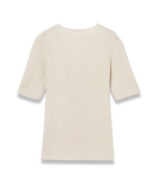 JOSEPH 【洗える】ファインリブメリノ　ショートスリーブニット Quail