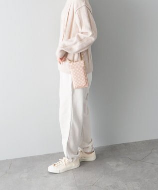 MIYABIYA La quoh with kirakaracho 南蛮七宝プリントレザー スマホポシェット 鴇色(ピンク)