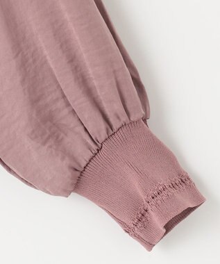 ANY SIS 【洗える】異素材コンビ ニット ピンク