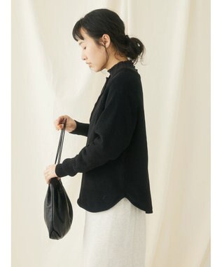 CRAFT STANDARD BOUTIQUE ７Ｇモールニット　ヘンリーＰＯ　Ｌ／Ｓ Black
