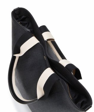 TOPKAPI 【Breath TOPKAPI】SCOTCH GRAIN スコッチグレイン プレーン 2トーンテープ ロングハンドル トートバッグ L ブラック