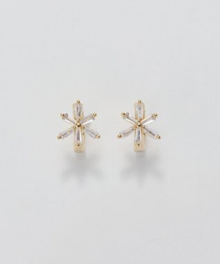 Phoebe ワンタッチスノーフラークフープピアス ゴールド