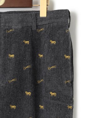 J.PRESS MEN エンブロイダリーストレッチコーデュロイパンツ グレー系