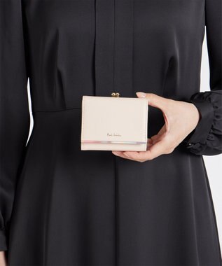 Paul Smith スプレースワールトリム がま口財布 アイボリー