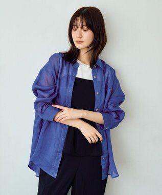 YECCA VECCA 3wayシアーリネンシャツ