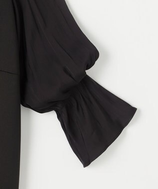 ANY SIS 【洗える】ベルスリーブナロー ドレス ブラック