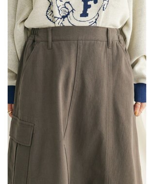 CRAFT STANDARD BOUTIQUE 綿ピーチカーゴスカート Charcoal Gray