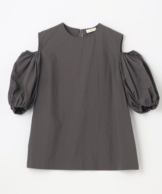 NAVE 【Nave　撥水機能・UVカット・透湿・接触冷感】ナイロンワッシャー ブラウス グレー系