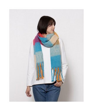 UNBILLION カシュネ cache nez / リサイクルポリブロックチェックストール ミックス