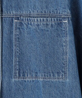 J.PRESS LADIES コットンリネン 7oz デニム シャツ ワンピース ユーズド系