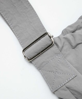 WEGO ナイロン巾着ショルダー ライトグレー