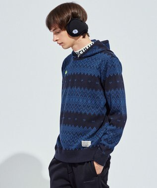 PW CIRCULUS 【手洗い可】【MEN】フェアアイルニットフーディ ネイビー系5