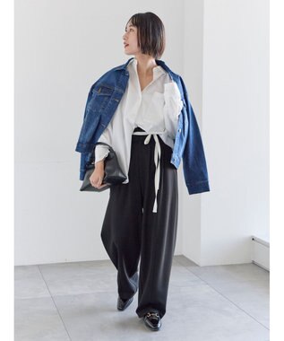 Te chichi ポイント刺繍シャツ オフホワイト