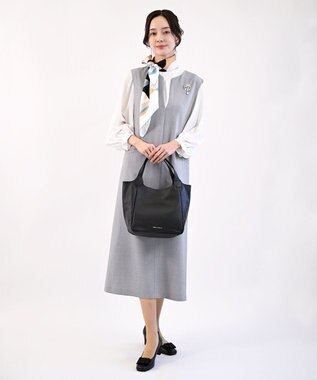 Pointer 日本製 リボンラウンドトゥパンプス ブラック