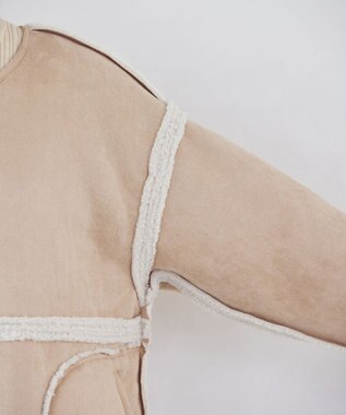 Tiaclasse 2wayリバーシブルボアショートブルゾン アイボリー