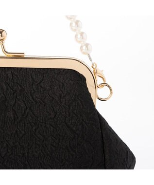 UNBILLION カシュカシュ cachecache / 2wayパールハンドル付きがま口パーティバッグ ブラック