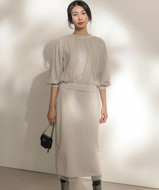 組曲 【WEB限定】チュールニット×リバーシブルスカート セット