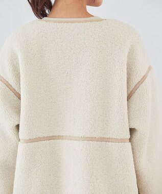 Tiaclasse 2wayリバーシブルボアショートブルゾン アイボリー